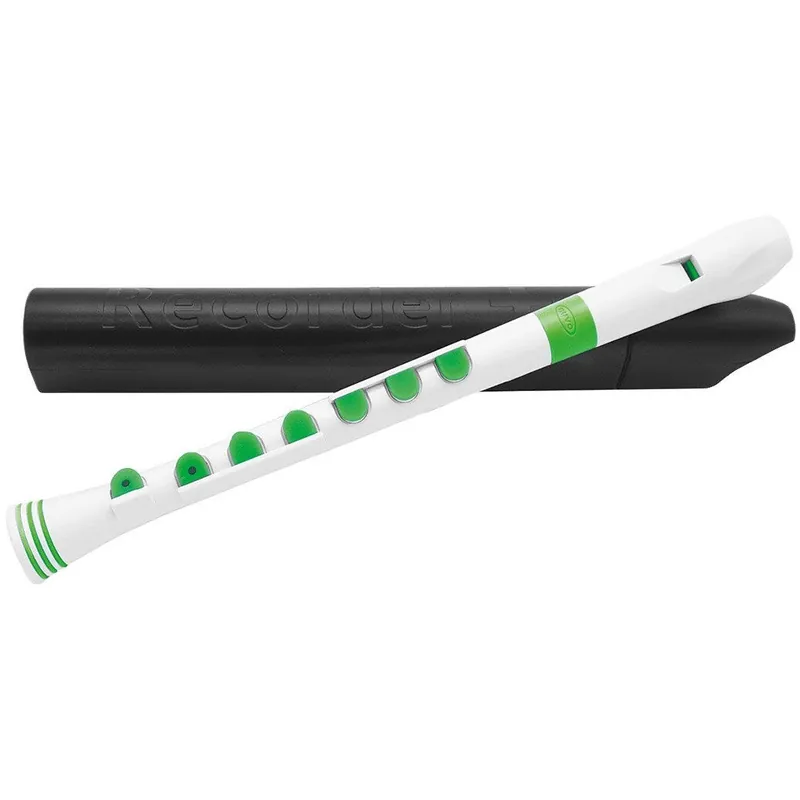 Nuvo Recorder+ WGR White/Green Plastic Soprano Recorder for Erbjudande